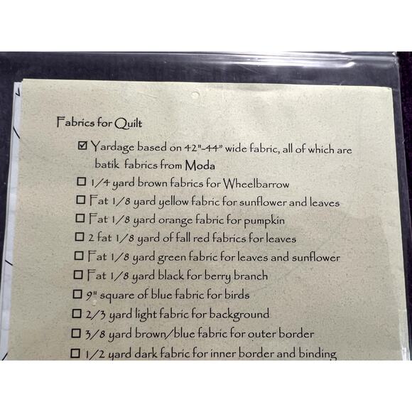 wall quilt pattern harvest pumpkin 38" x28" - Picture 4 of 6